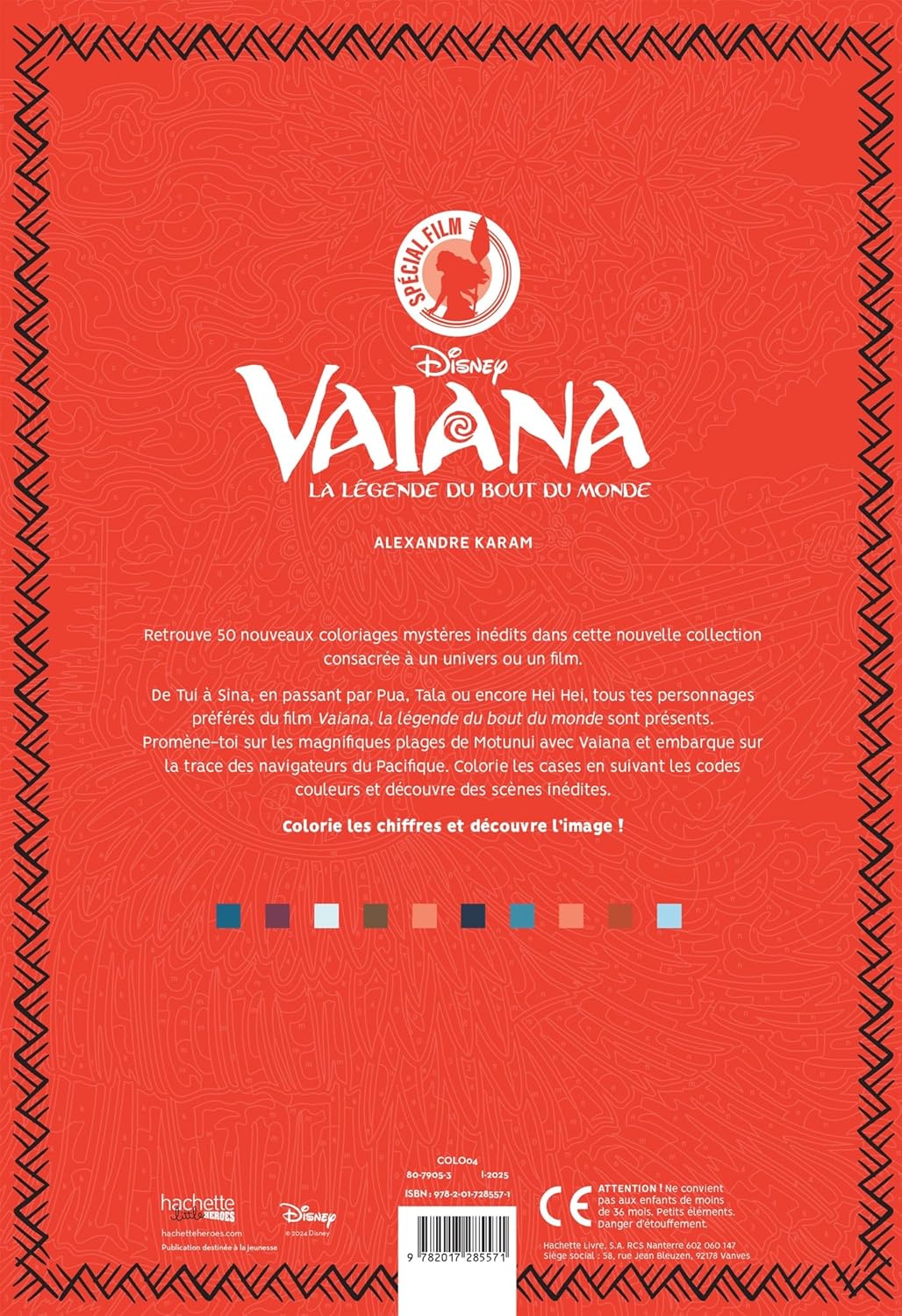 COLORIAGES MYSTÈRES DISNEY - VAIANA (MOANA) (LIVRE DE COLORIAGE PAR NUMÉROS)