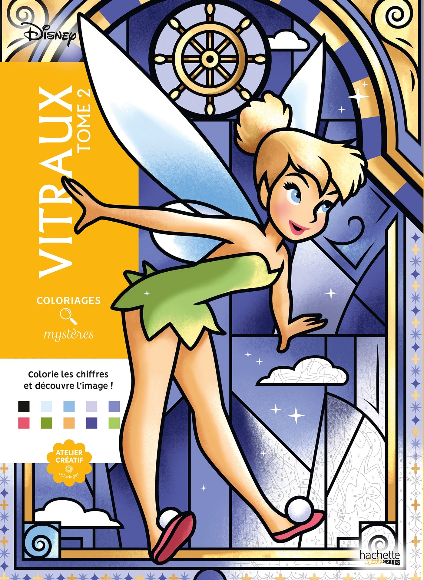 COLORIAGES MYSTÈRES DISNEY - VITRAUX TOME 2 (LIVRE DE COLORIAGE PAR NUMÉROS)
