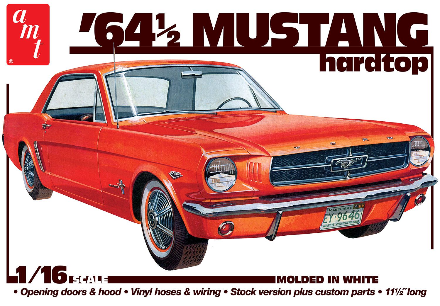 MODÈLE À COLLER - 1964 5 FORD MUSTANG COUPÉ 60E ANNIVERSAIRE 1/16 NIVEAU #3