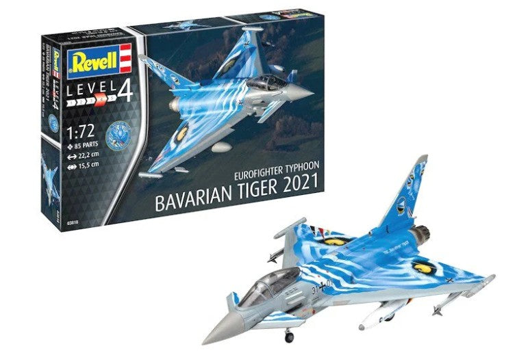 GLUE MODEL - 2021 EUROFIGHTER TYPHOON "THE BAVARIAN TIGER" 1/72 LEVEL 4