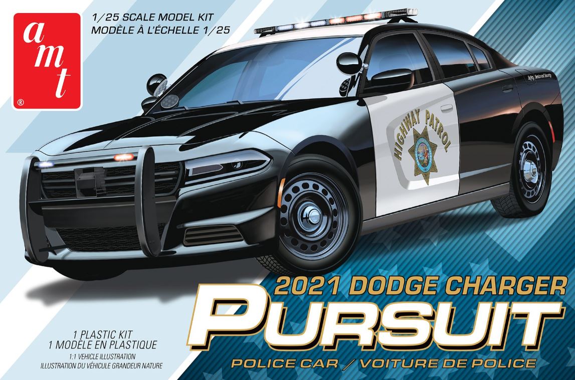SNAP TOGETHER MODEL - 2021 DODGE CHARGER PURSUIT POLICE CAR 1/25