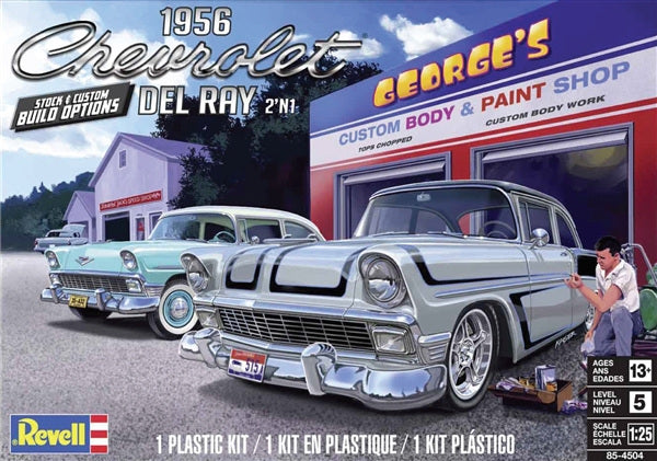 MODÈLE À COLLER - 56 CHEVY DEL RAY 2 EN 1 1/25 NIVEAU #5