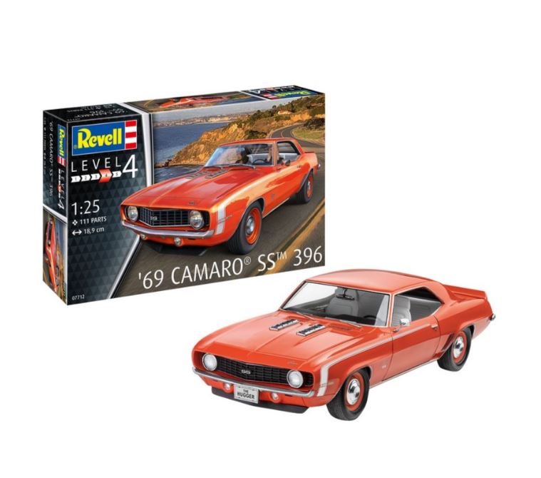 GLUE TOGETHER MODEL - 69 CAMARO SS 1/25 LEVEL 4