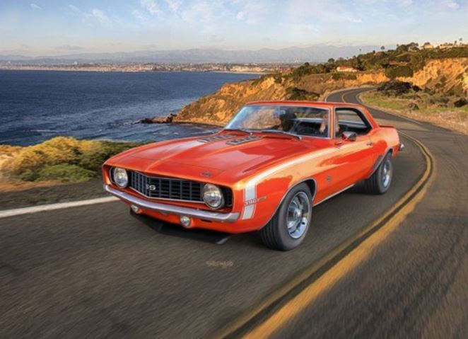 GLUE TOGETHER MODEL - 69 CAMARO SS 1/25 LEVEL 4