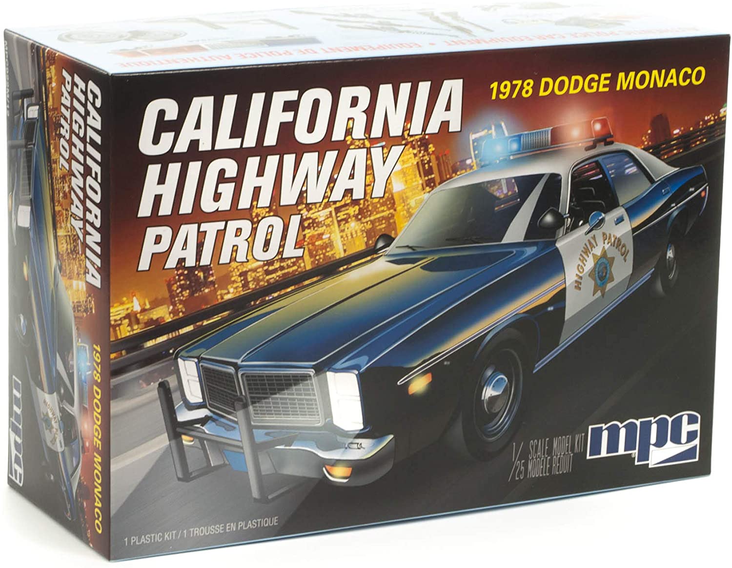 GLUE-TOGETHER MODEL - 78 MONACO CHP POLICE CAR 2-TONE 1/25 SCALE #2