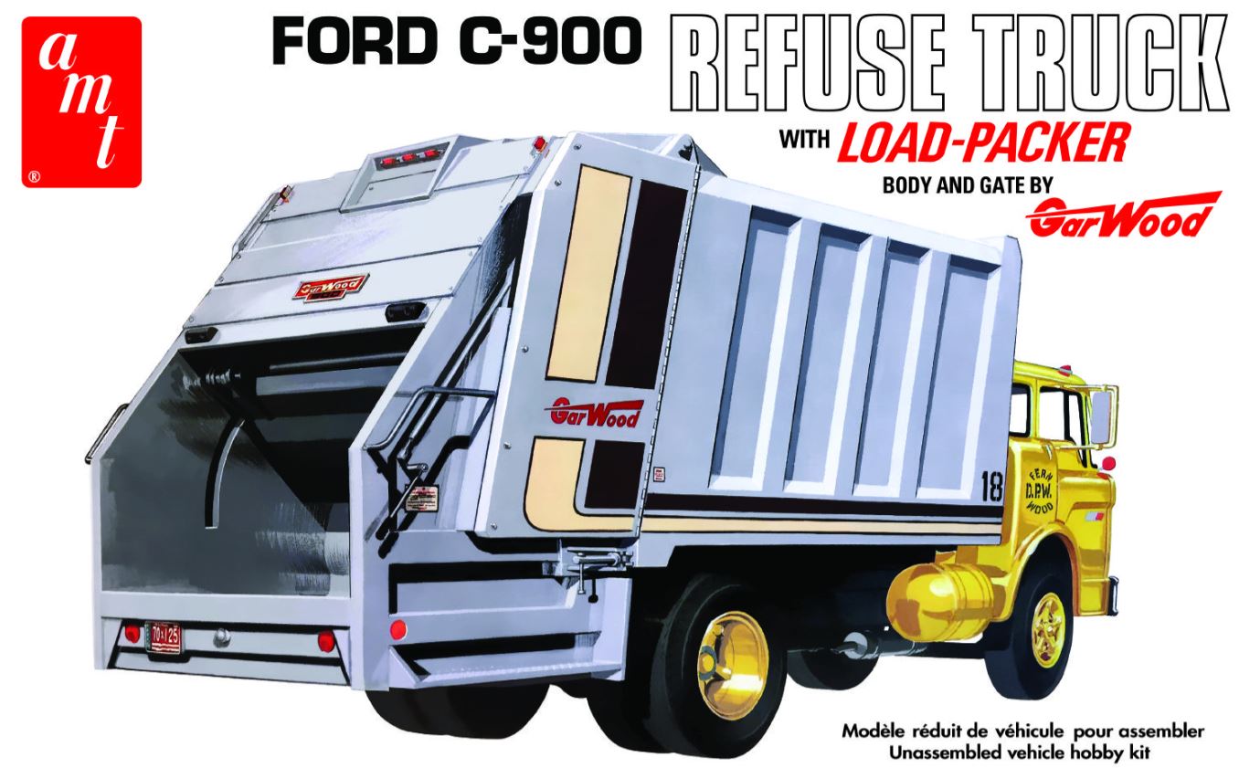 MODEL KIT - FORD C-900 GAR WOOD LOAD GARBAGE TRUCK 1/25 LEVEL 3