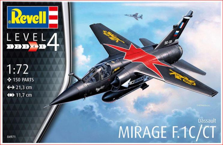 PLASTIC MODEL KIT - MIRAGE F-1C 1/72 LEVEL #4 (#REV04971 VALLEY)