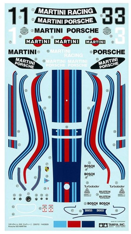 MODÈLE À COLLER - PORSCHE 935 MARTINI 1/20 NIVEAU 5
