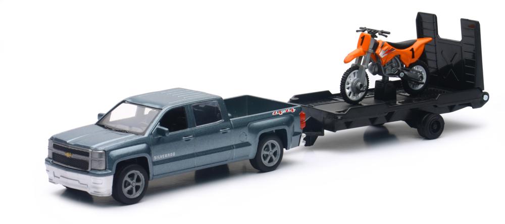 NEW-RAY - 1:43 PICK-UP CHEVROLET AVEC MOTOCROSS