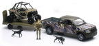 NEW-RAY - CAMO PICK-UP WITH POLARIS RZR