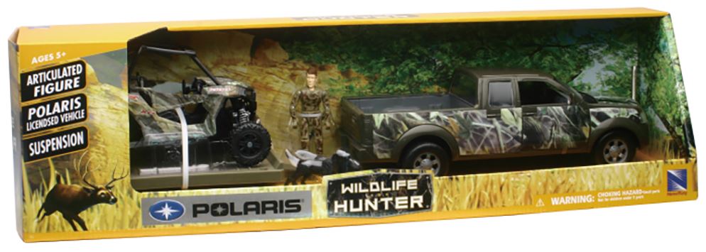 NEW-RAY - CAMO PICK-UP WITH POLARIS RZR