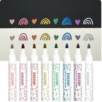 VIVID POP! - ENSEMBLE DE 8 MARQUEURS DE PEINTURE ACRYLIQUE À BASE D'EAU - MÉTALLIQUE