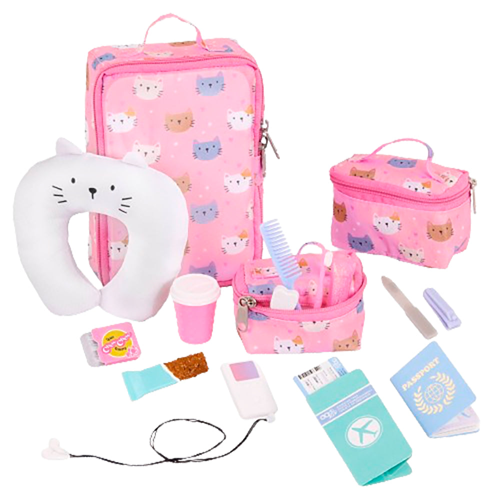 ACCESSOIRES OG - "PURRFECTLY PACKED" - ENSEMBLE DE VOYAGE POUR POUPÉE DE 46 CM