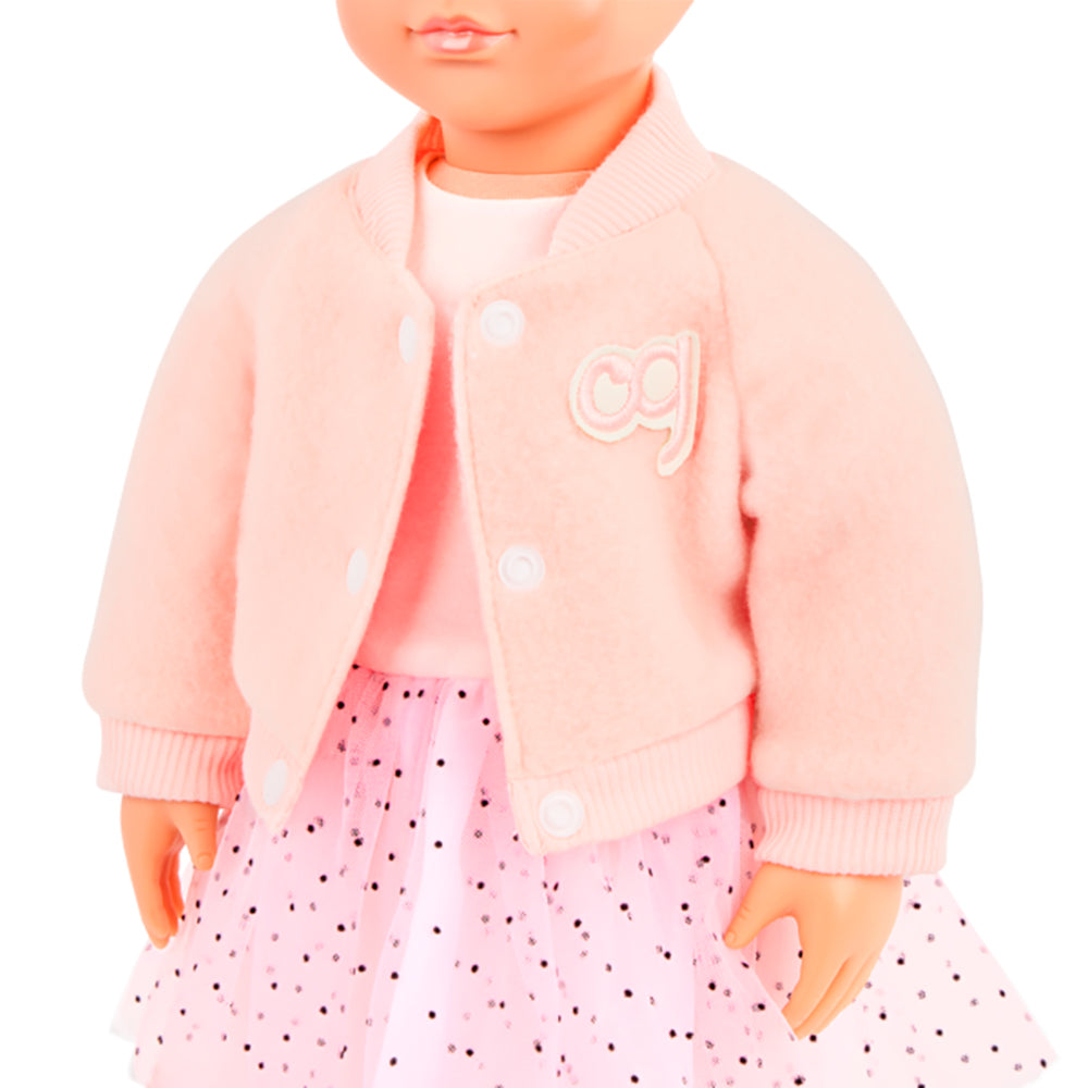 ENSEMBLE VÊTEMENTS OG - "BALLET ACADEMY" TENUE DE BALLET AVEC VESTE POUR POUPÉE DE 46 CM