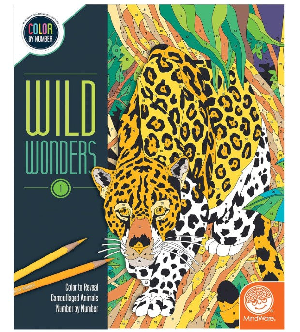 CAHIER À COLORIER PAR NUMÉROS - MERVEILLES SAUVAGES LIVRE 1 (WILD WONDERS)