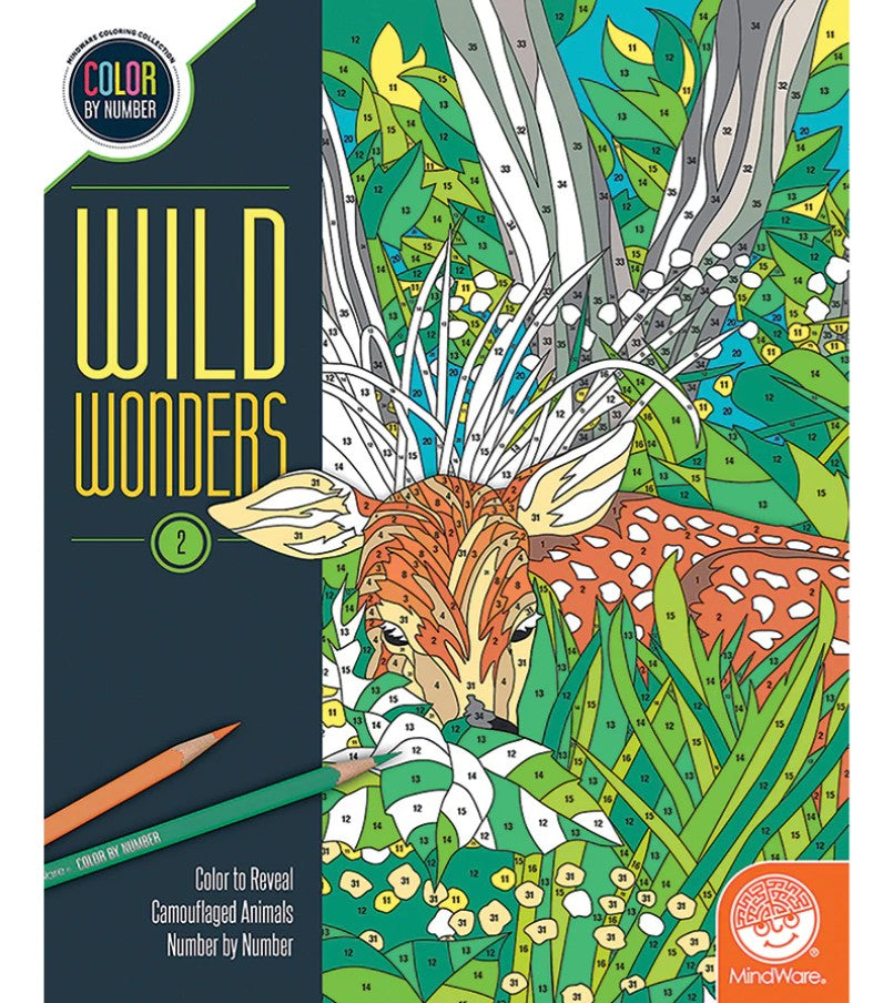 CAHIER À COLORIER PAR NUMÉROS - MERVEILLES SAUVAGES LIVRE 2 (WILD WONDERS)