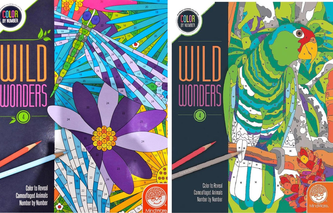 CAHIER À COLORIER POUR ADULTES - COLORIAGE PAR NUMÉROS - TOME 4 ASST - Version anglaise