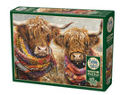 COBBLE HILL PUZZLE 1000 PIECES - BRRR! TWO HIGHLAND COWS #40337
