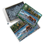 COBBLE HILL PUZZLE 1000 PIECES - HORSES ON THE ROCKS #40267