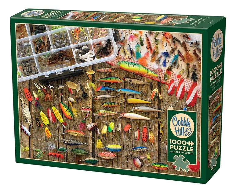 COBBLE HILL JIGSAW PUZZLE 1000 PIECES - FISHING LURES #40185