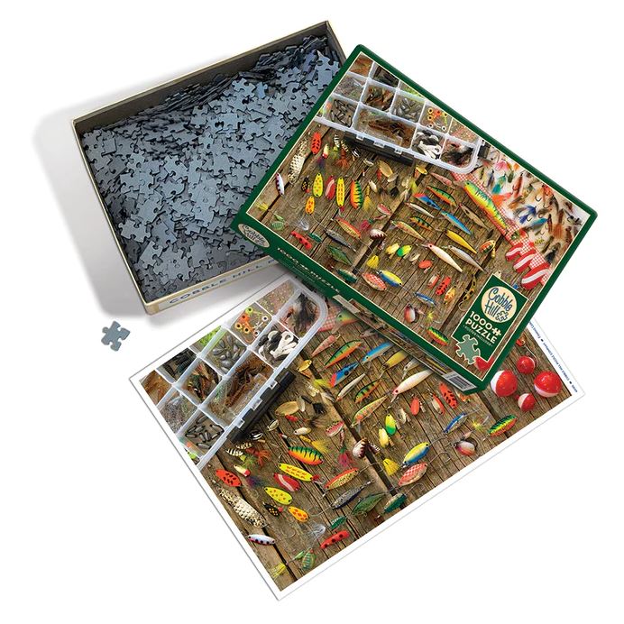 COBBLE HILL JIGSAW PUZZLE 1000 PIECES - FISHING LURES #40185