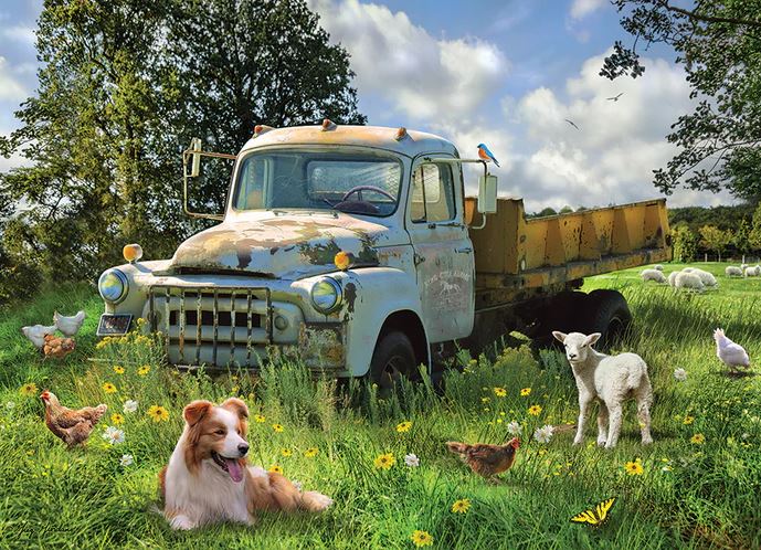 COBBLE HILL JIGSAW PUZZLE 1000 PIECES - THE SHEEPDOG'S FIELD #40153