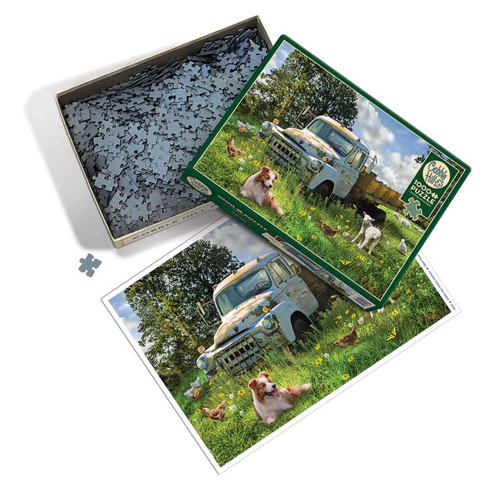 COBBLE HILL JIGSAW PUZZLE 1000 PIECES - THE SHEEPDOG'S FIELD #40153