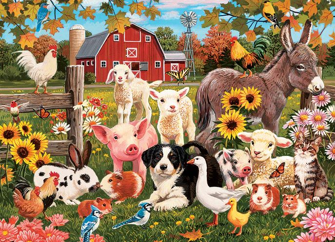 COBBLE HILL CASSE-TÊTE 350 PIÈCES - ANIMAUX DE LA FERME (CASSE-TÊTE FAMILIAL) #47037