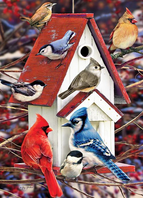 COBBLE HILL CASSE-TÊTE 500 PIÈCES - CABANE D'OISEAUX EN HIVER #45065