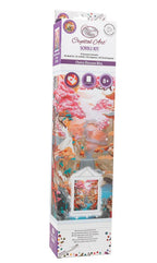 CRYSTAL ART - PAYSAGE JAPONAIS CERISIERS EN FLEURS 35CM X 45CM - DIAMOND DOTZ (KIT DE PARCHEMIN)