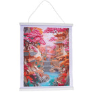 CRYSTAL ART - PAYSAGE JAPONAIS CERISIERS EN FLEURS 35CM X 45CM - DIAMOND DOTZ (KIT DE PARCHEMIN)