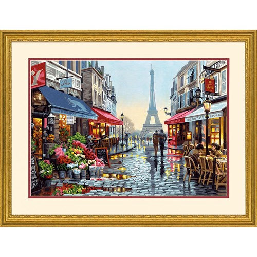 PAINT BY NUMBERS PARIS FLOWER SHOP 20X14