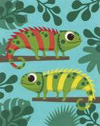 PEINTURE À NUMÉROS JUNIOR - IGUANES 8 X 10