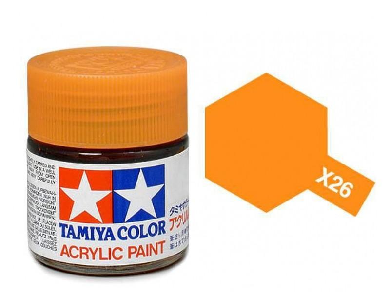PEINTURE TAMIYA ORANGE CLAIRE ET BRILLANTE X26