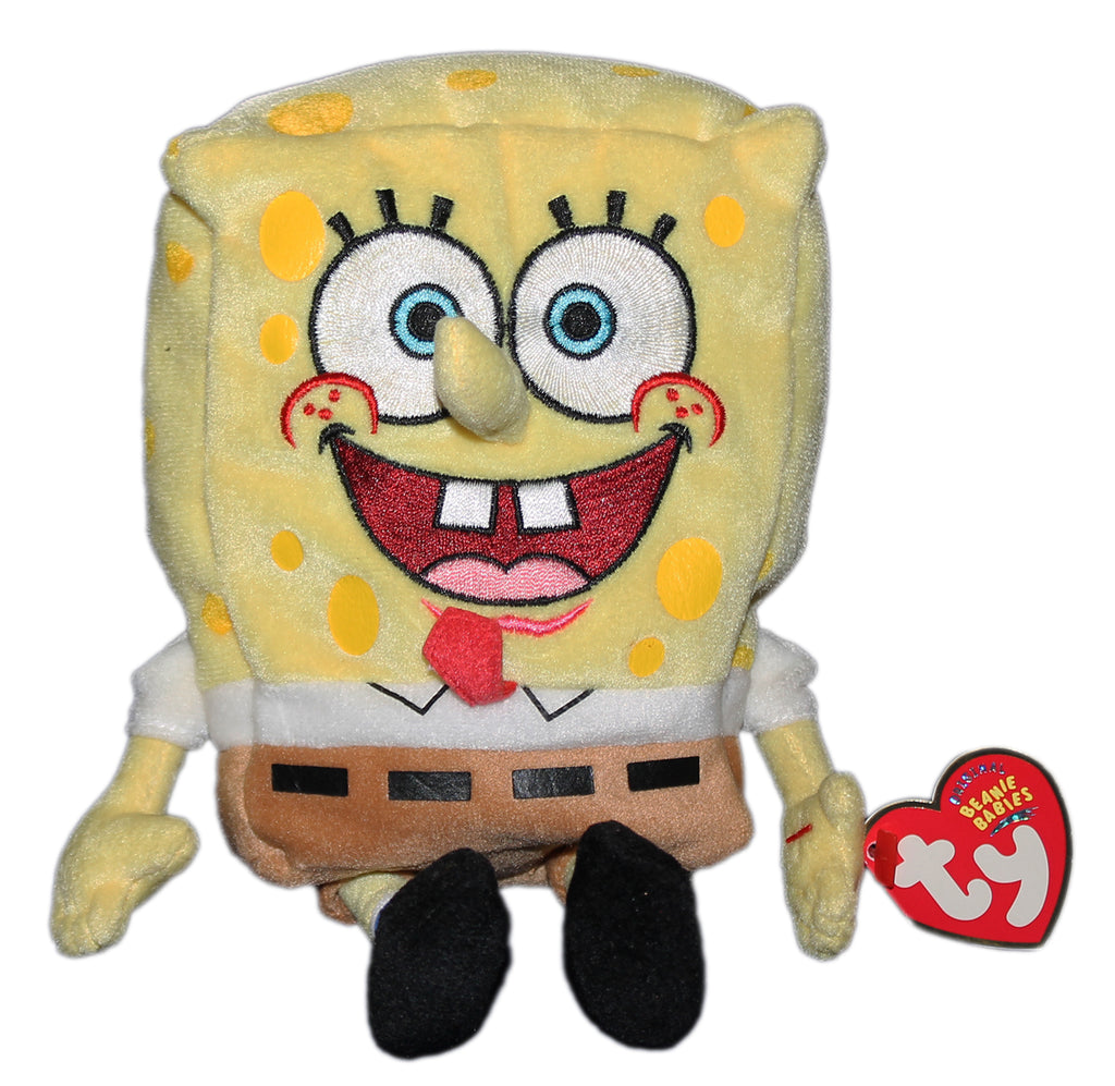 TY BEANIE BABIES SPONGEBOB SQUAREPANTS PLUSH - SPONGEBOB SMALL 6"