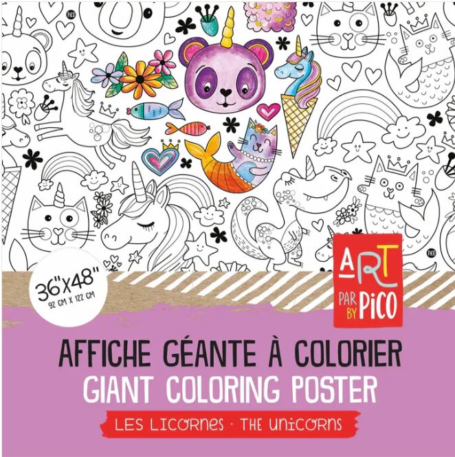 COLORIAGE GÉANT - LES LICORNES