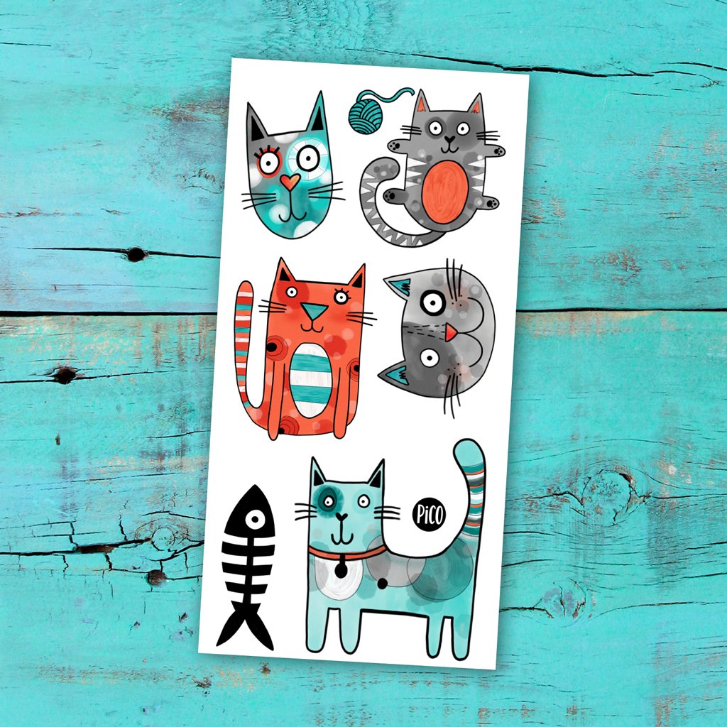 PICO TATTOO - BIBI THE GREY CAT