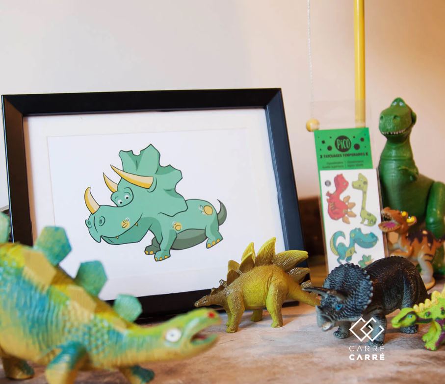 PICO TATTOO - GREETING CARD - DINOSAUR