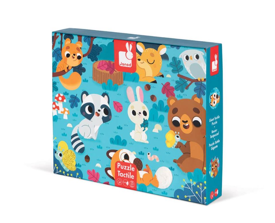 *26 JANOD CASSE-TÊTE 20 PIÈCES TACTILE - LES ANIMAUX DE LA FORÊT #J02685