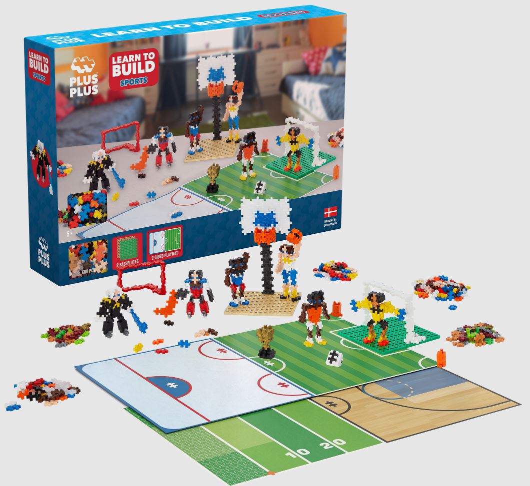 PLUS-PLUS BLOCKS - LEARN TO BUILD - SPORTS 600 PIECES