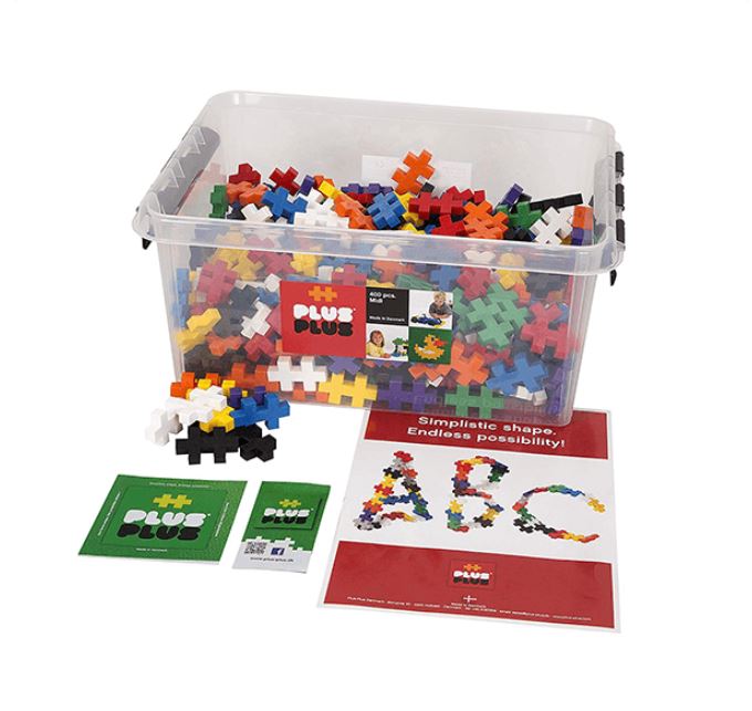 BLOCS PLUS-PLUS BIG 400 PIÈCES AVEC BAC DE RANGEMENT - ÉDUCATIF