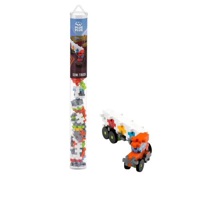BLOCS PLUS-PLUS EN TUBE - CAMION 70 PIÈCES