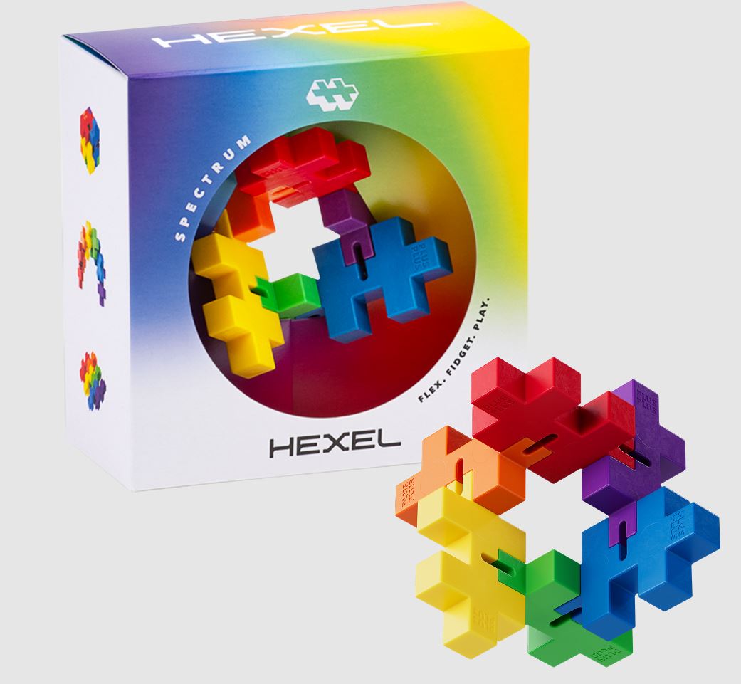 PLUS-PLUS HEXEL BLOCKS - 6 PIECE SPECTRUM (FIDGET)