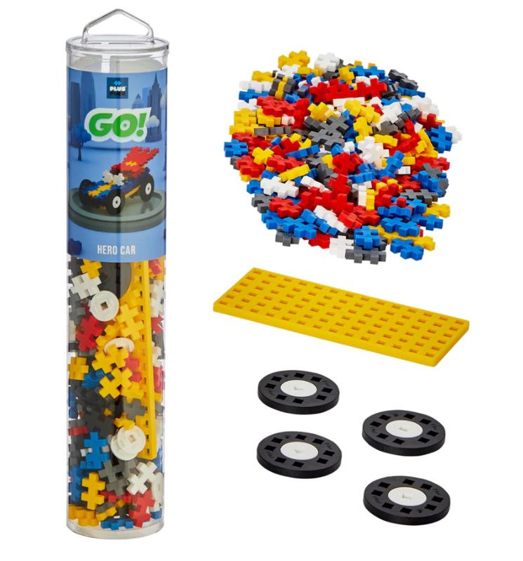 BLOCS PLUS-PLUS - TUBE GO! - VOITURE SUPER HÉROS