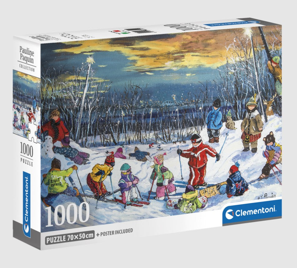 CLEMENTONI CASSE-TÊTE 1000 PIÈCES - ALLONS SKIER ENSEMBLE ! #83012