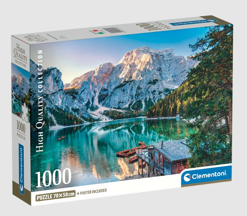 CLEMENTONI PUZZLE 1000 PIECES - LAKE BRAIES EMERALD #39934