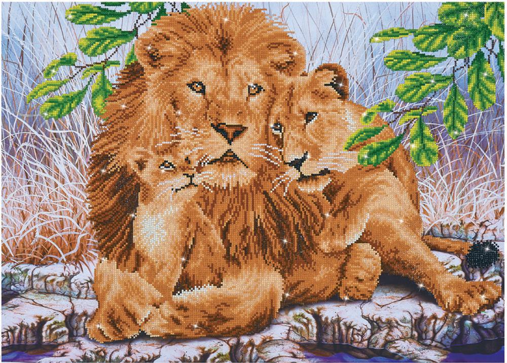 DIAMOND DOTZ LION ET SON BÉBÉ - DIAMOND PAINTING - PEINTURE À DIAMOND