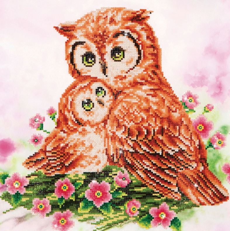 DIAMOND DOTZ - MOTHER AND BABY OWL