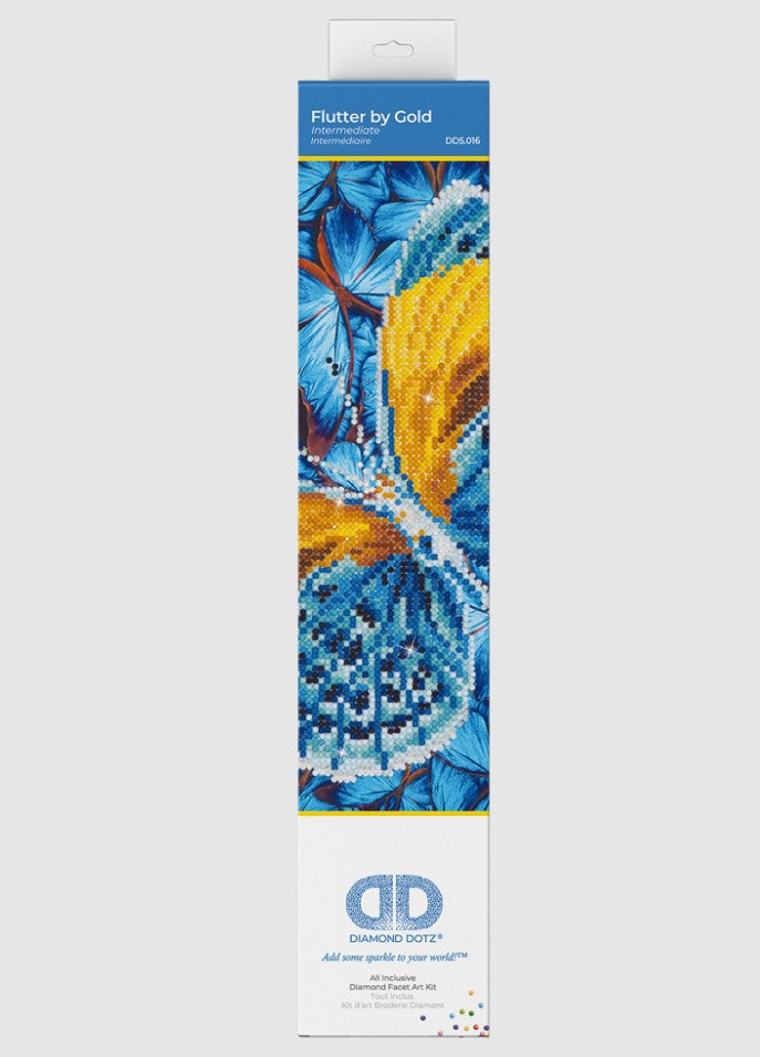 DIAMOND DOTZ - PAPILLONS (FLUTTER BY OR) - DIAMOND PAINTING - PEINTURE À DIAMOND