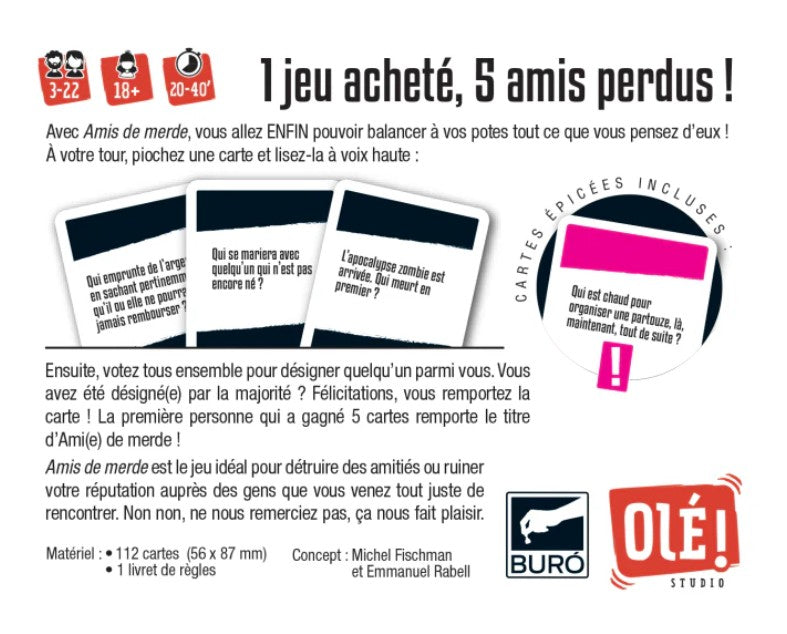 JEU AMIS DE MERDE